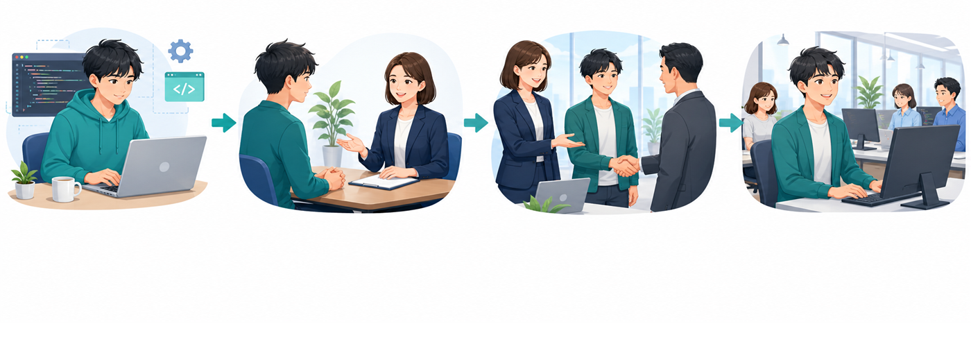 ギークリーのIT人材紹介事業のイメージ